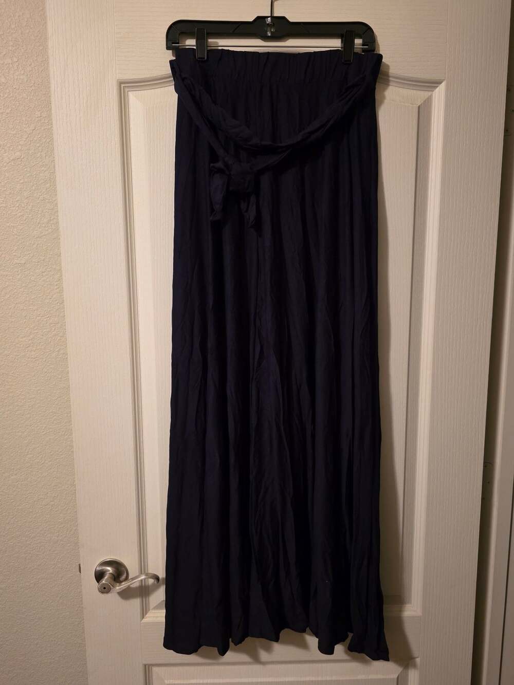 NWT Milly Penzance Maxi Skirt Size 3XL Navy Blue Knot Waist Rayon